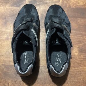 Coach sneakers silver and black shoes